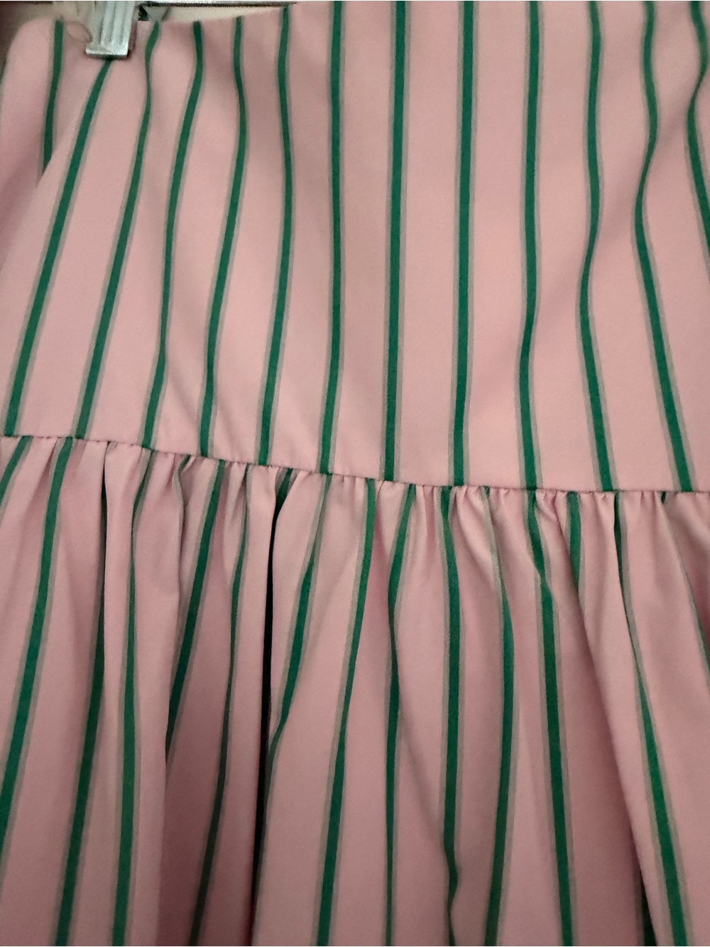 Striped Pink & Green Sleeveless Skirt Set - Women's Two-Piece - Picture 7 of 8